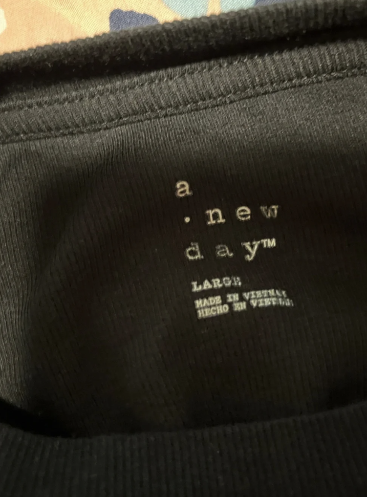 ribbed t shirt black soft