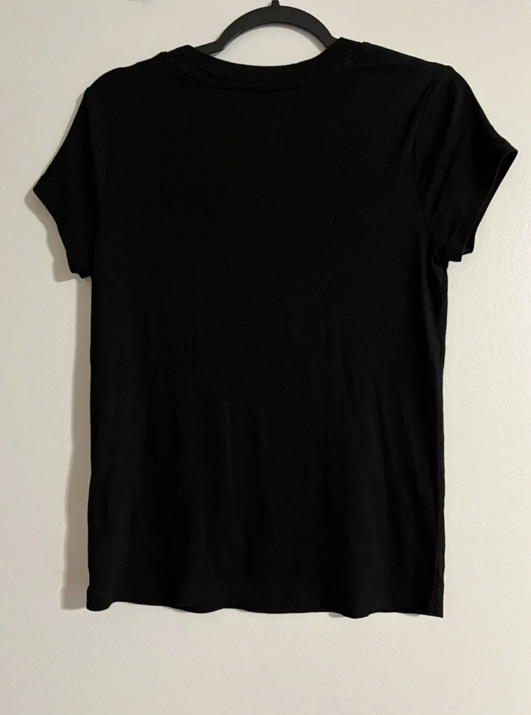 ribbed t shirt black soft